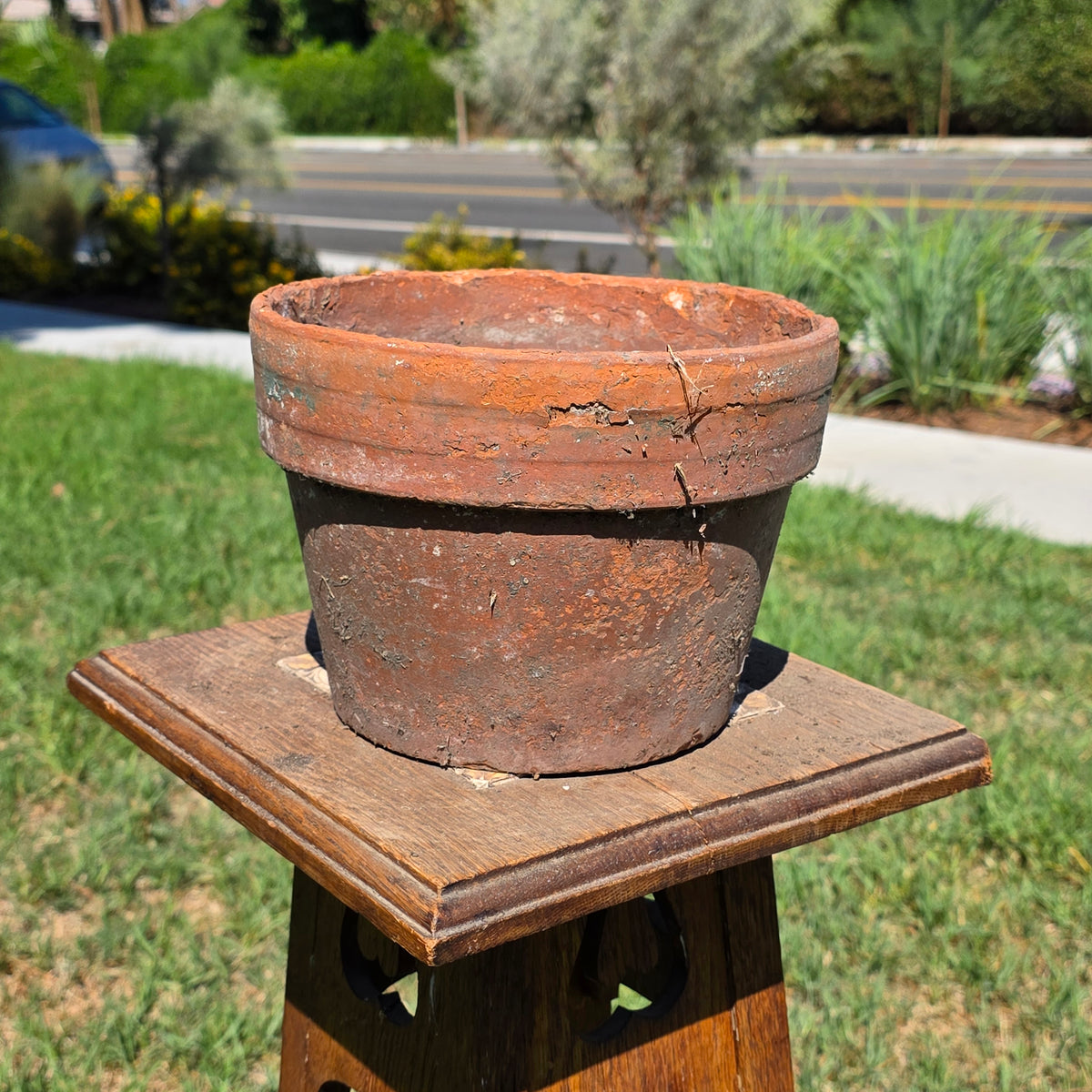 Vintage Terracotta Flower Pot 8.75" Clay Planter Rustic Garden