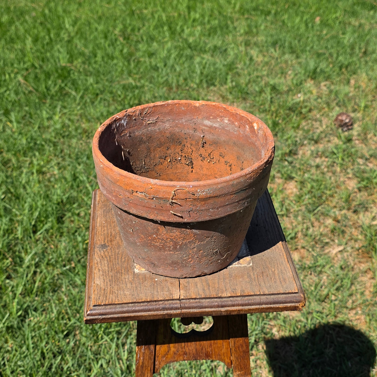 Vintage Terracotta Flower Pot 8.75" Clay Planter Rustic Garden
