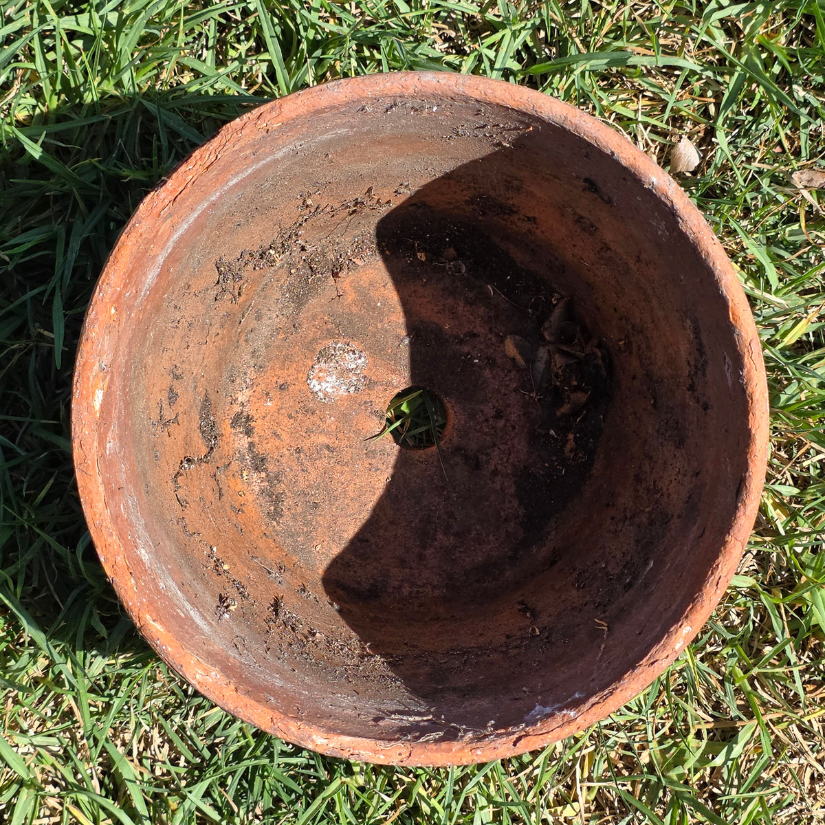 Vintage Terracotta Flower Pot 8.75" Clay Planter Rustic Garden
