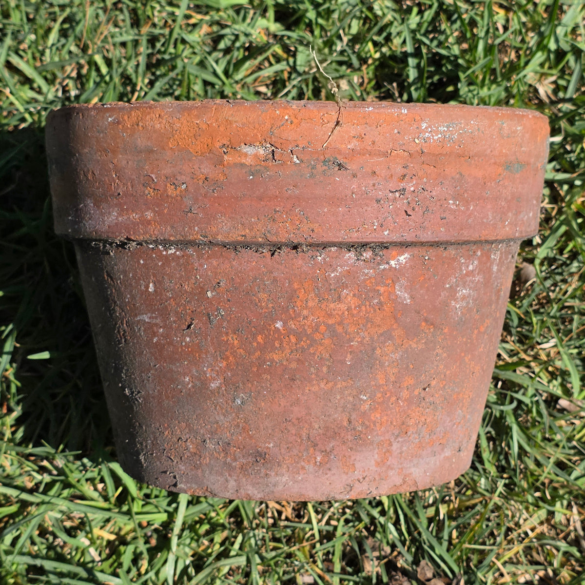 Vintage Terracotta Flower Pot 8.75" Clay Planter Rustic Garden