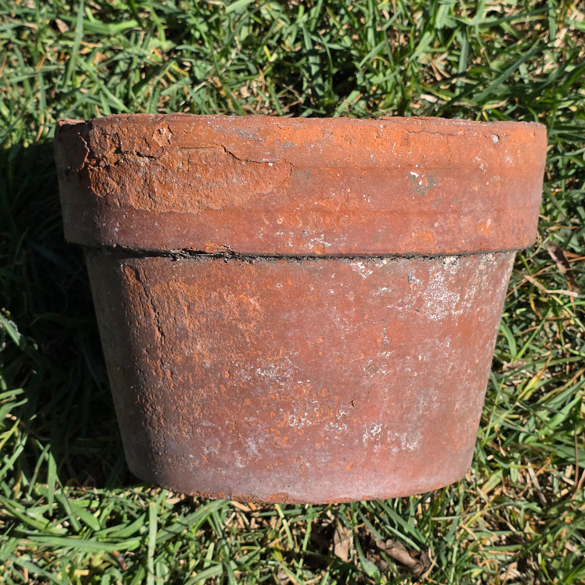 Vintage Terracotta Flower Pot 8.75" Clay Planter Rustic Garden