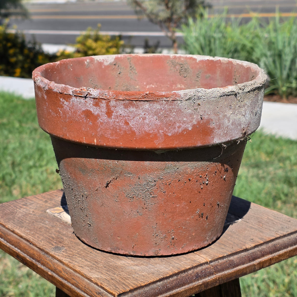 Vintage Terracotta Flower Pot 8.75" Clay Planter Tuscan Garden Aged Patina