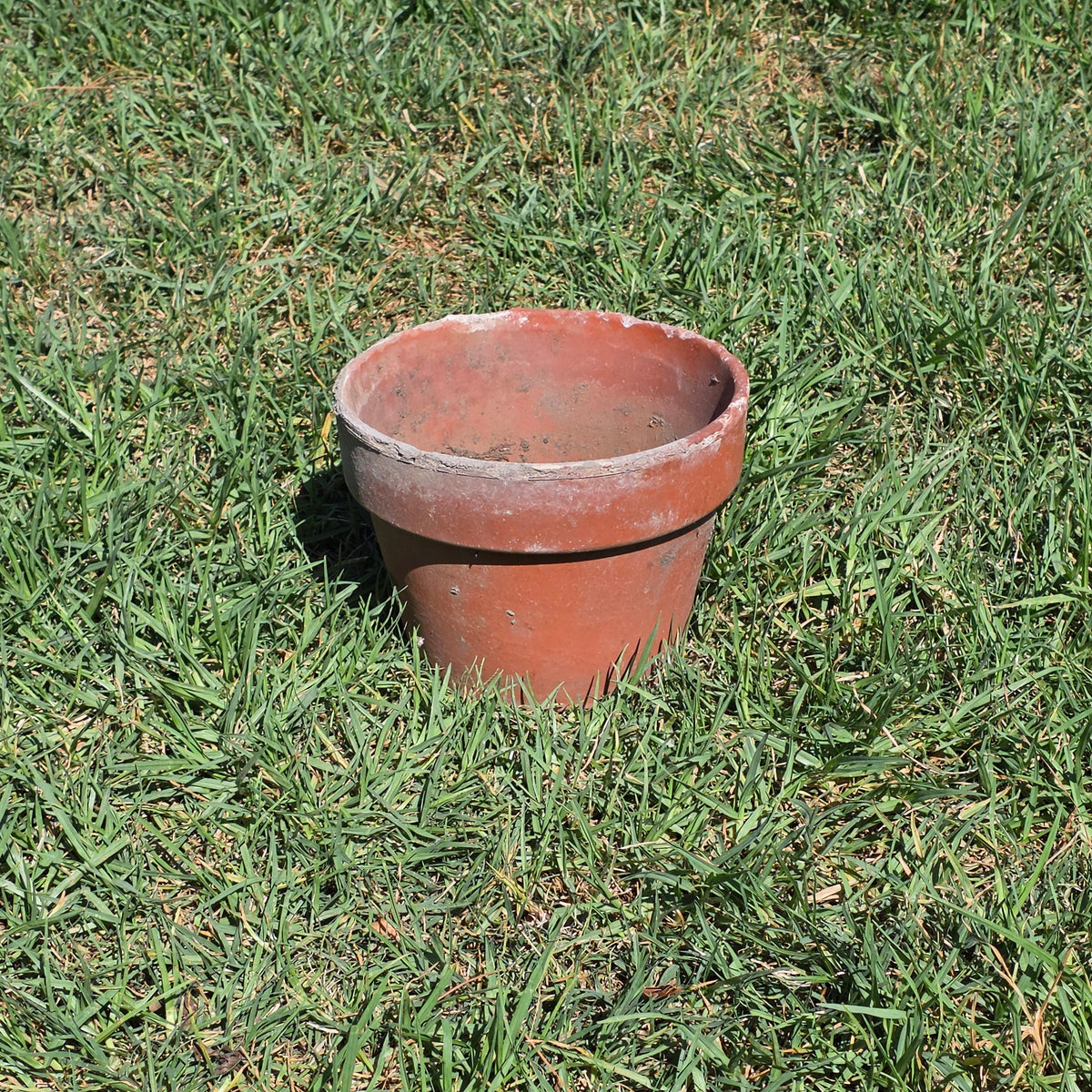 Vintage Terracotta Flower Pot 8.75" Clay Planter Tuscan Garden Aged Patina