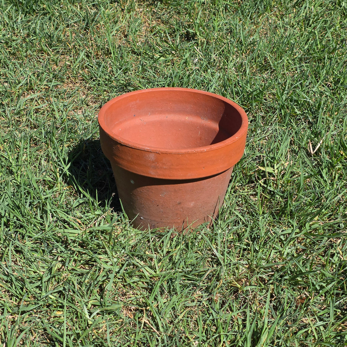 Vintage Italy Terracotta Plant Pot 10" Clay Planter Stamped Flower Pot Garden