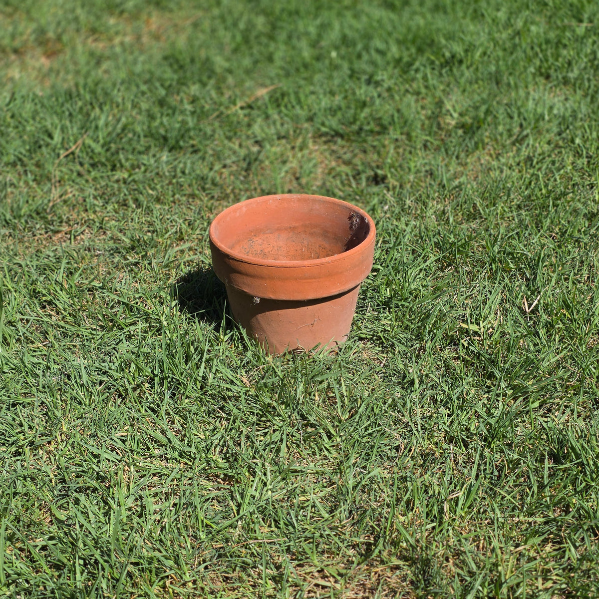 Vintage Terracotta Plant Pot Heavy 10" Clay Planter Weathered Garden Flower Pot
