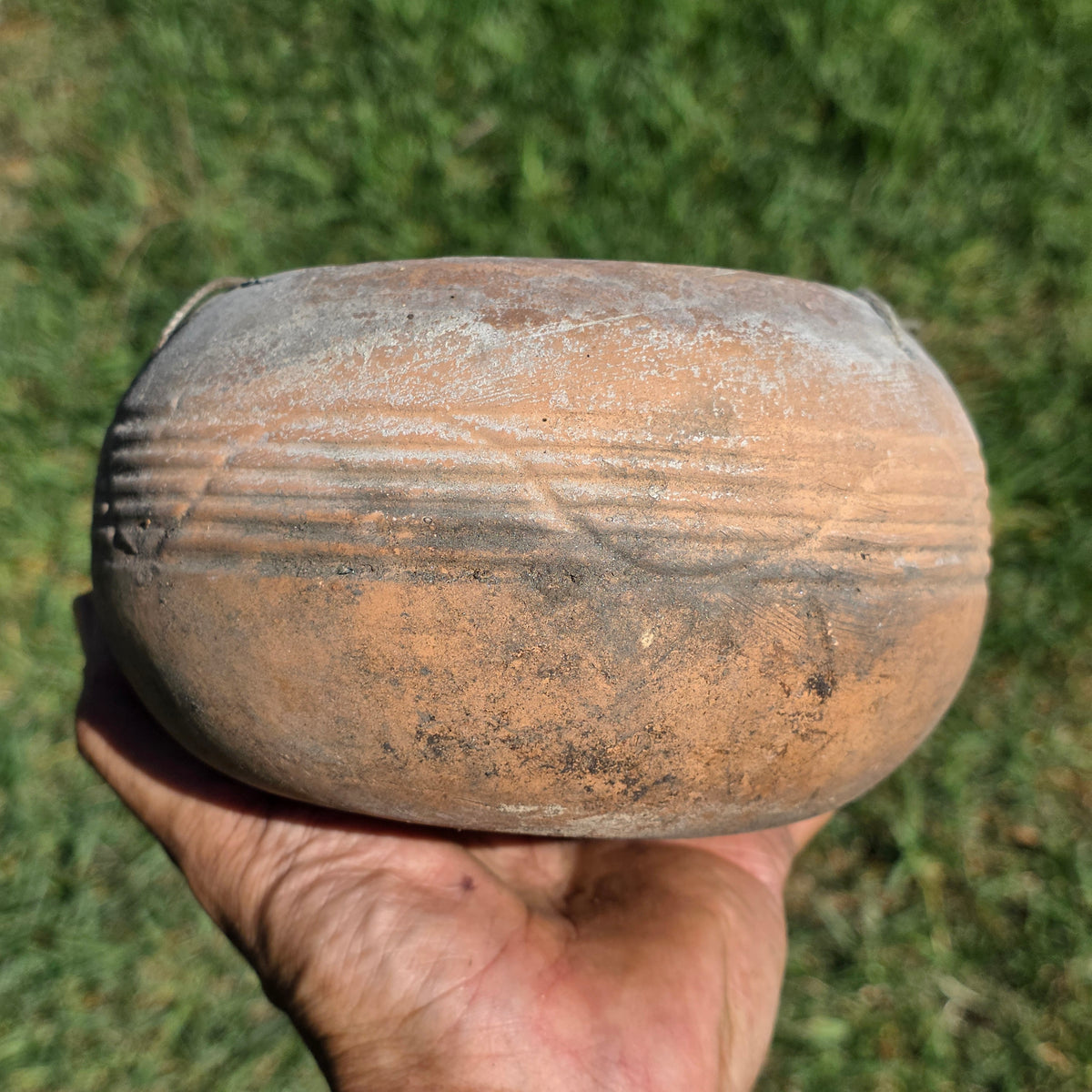Vintage Terracotta Hanging Planter 6" Southwestern Clay Pot Boho Geometric Bowl
