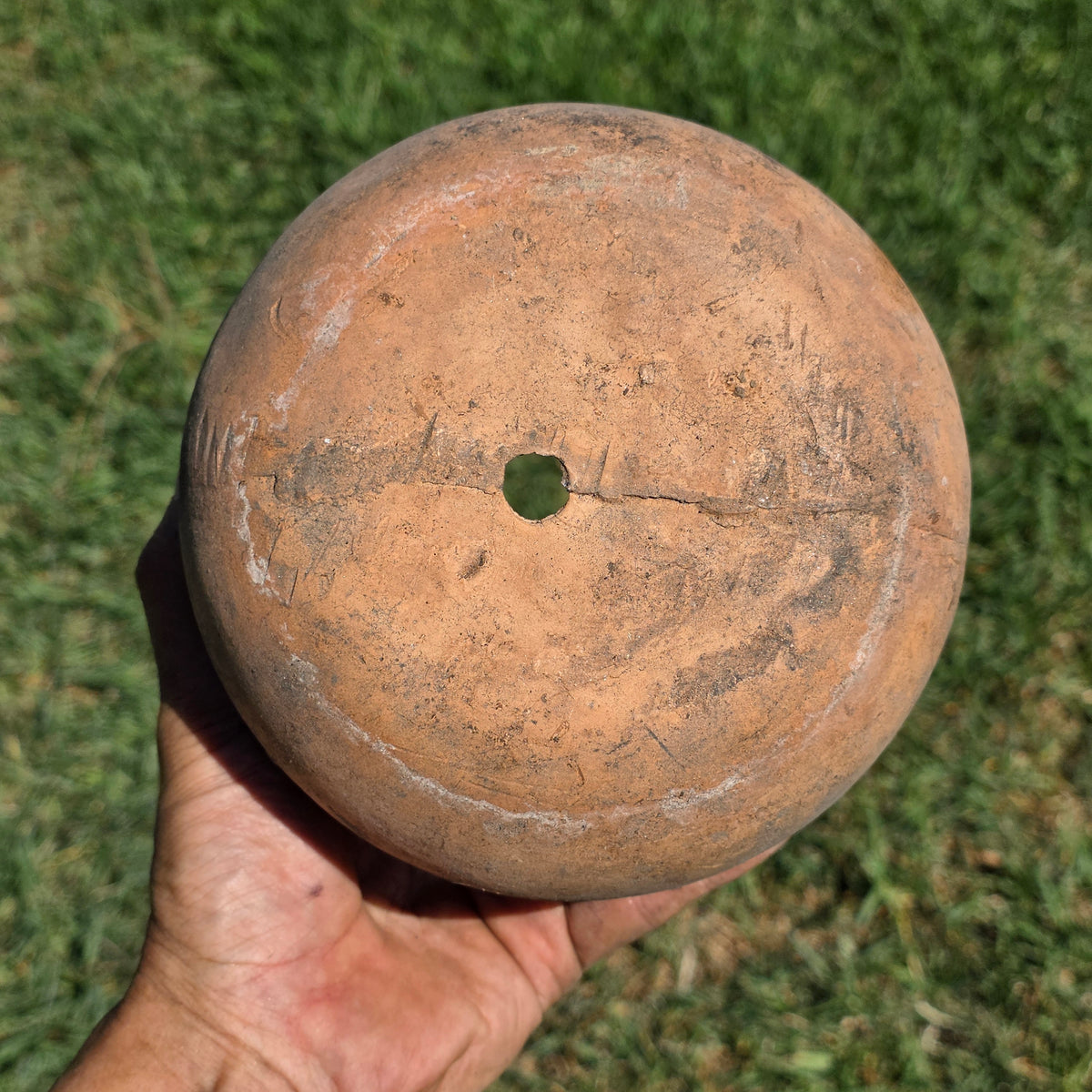 Vintage Terracotta Hanging Planter 6" Southwestern Clay Pot Boho Geometric Bowl