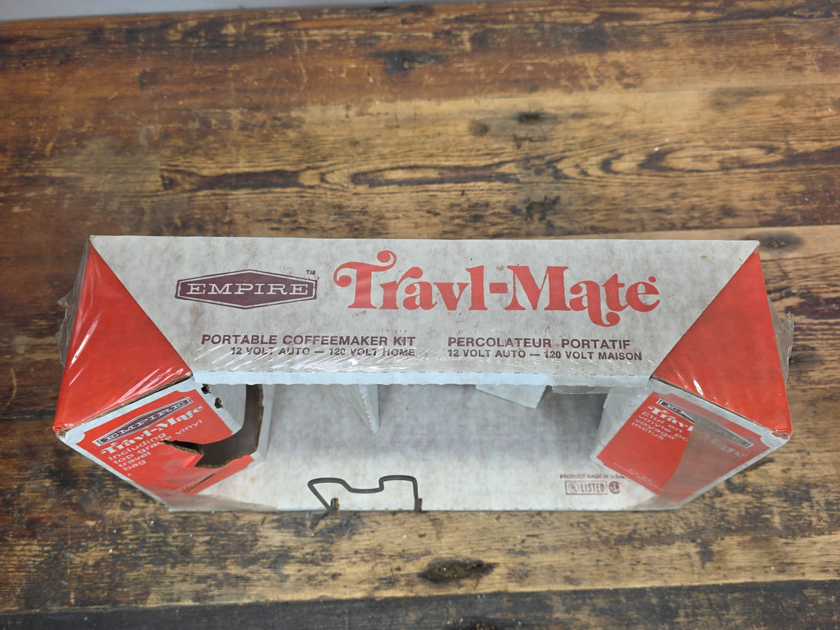Vintage Empire Travl Mate Coffee Maker 1660-28 Almond Dual Volt 12V 120V Kit Box