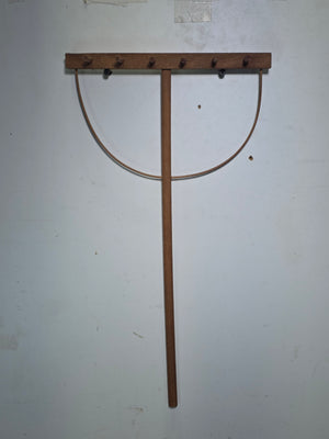 Vtg Mini Wooden Bow Hay Rake Antique Style Primitive Farmhouse Wall Decor 18"