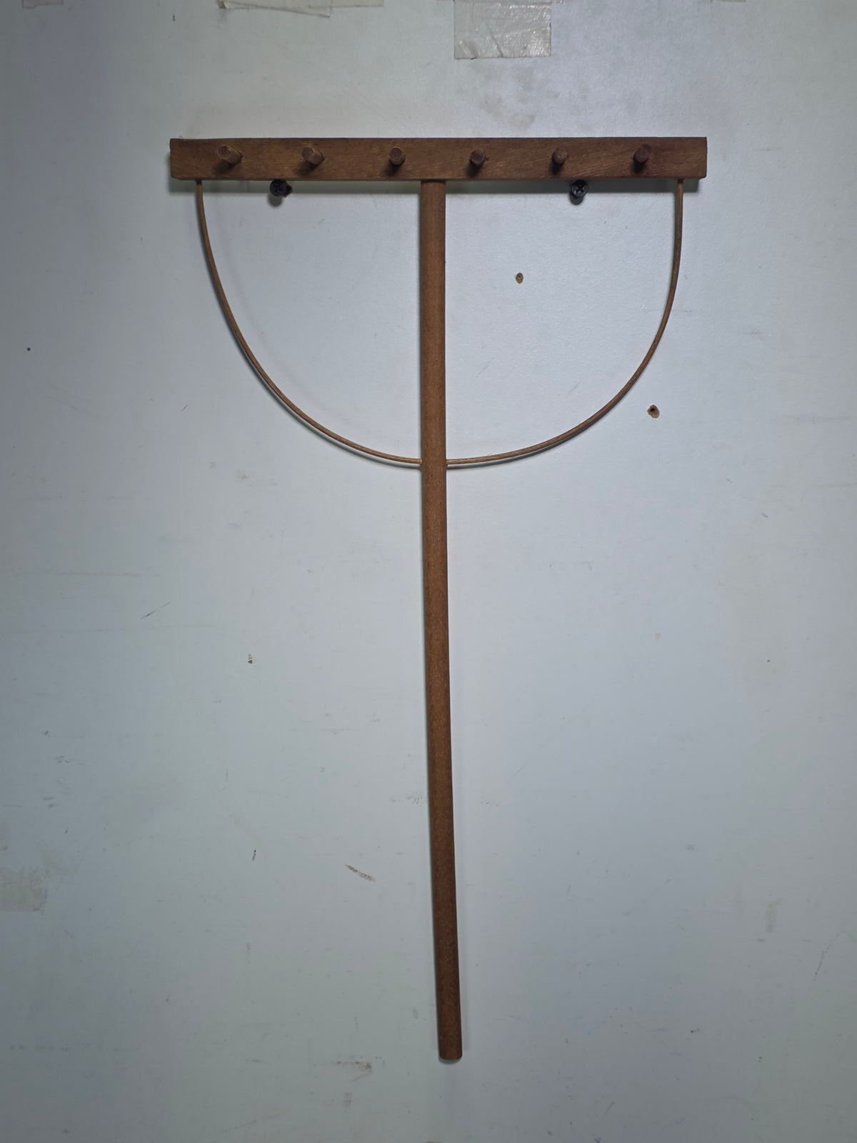 Vtg Mini Wooden Bow Hay Rake Antique Style Primitive Farmhouse Wall Decor 18"