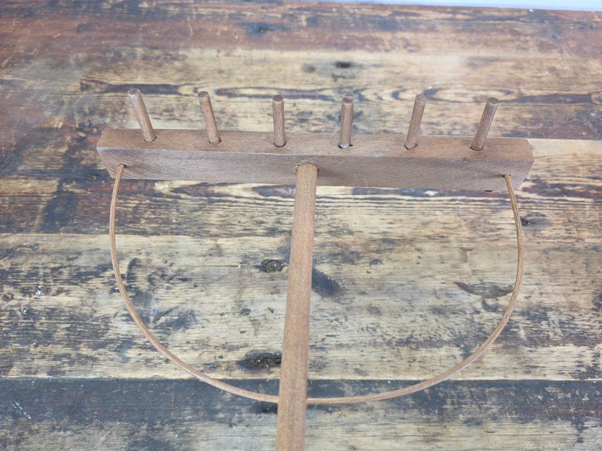 Vtg Mini Wooden Bow Hay Rake Antique Style Primitive Farmhouse Wall Decor 18"