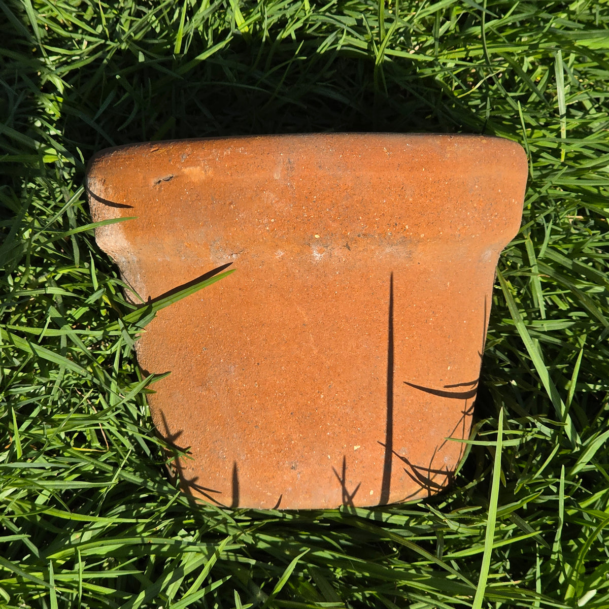 Vintage Terracotta Planter Thick Rim Italian Style Clay Flower Pot Heavy 8" Aged
