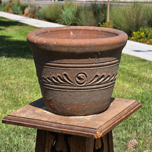 Aged Terra Cotta Planter 10" Mexican Clay Pot PR Imports V9 Rustic Patina (Copy)