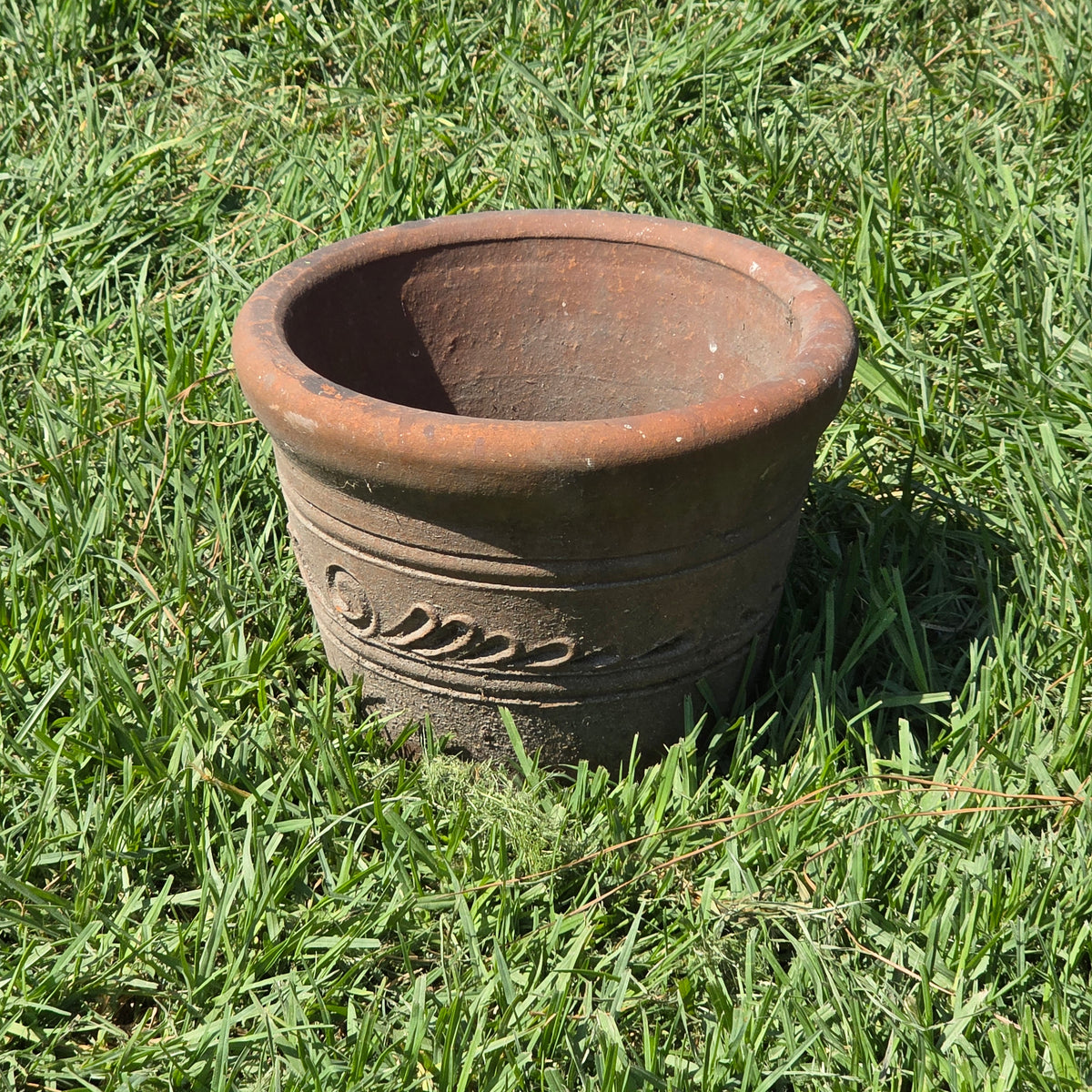 Aged Terra Cotta Planter 10" Mexican Clay Pot PR Imports V9 Rustic Patina (Copy)