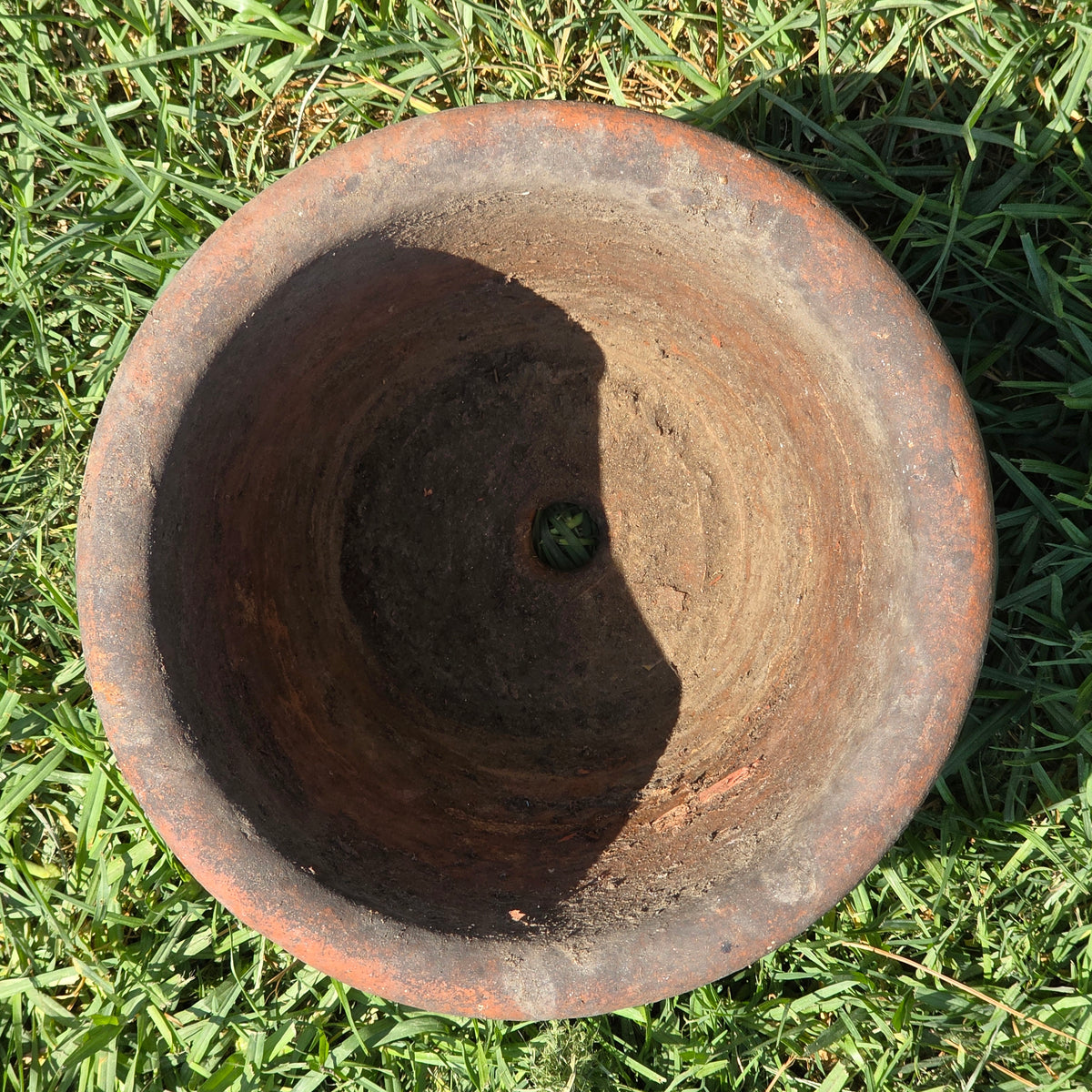 Aged Terra Cotta Planter 10" Mexican Clay Pot PR Imports V9 Rustic Patina (Copy)