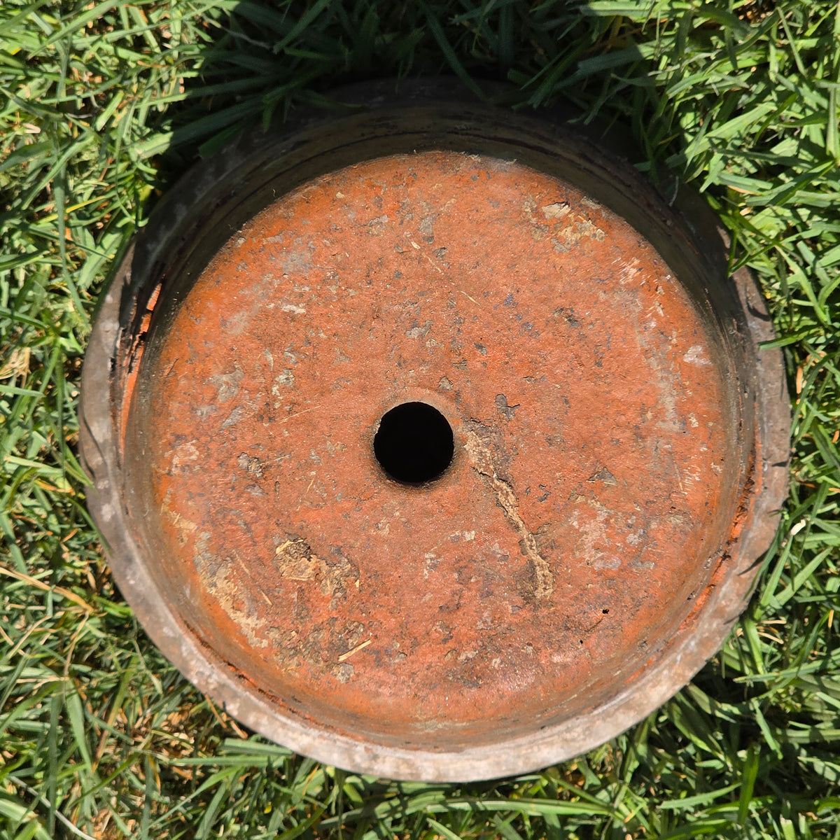 Aged Terra Cotta Planter 10" Mexican Clay Pot PR Imports V9 Rustic Patina (Copy)