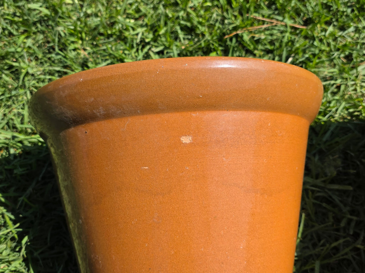 Vintage US Pottery Terracotta Planter Lot 2 Mid Century MCM Clay Flower Pot Set