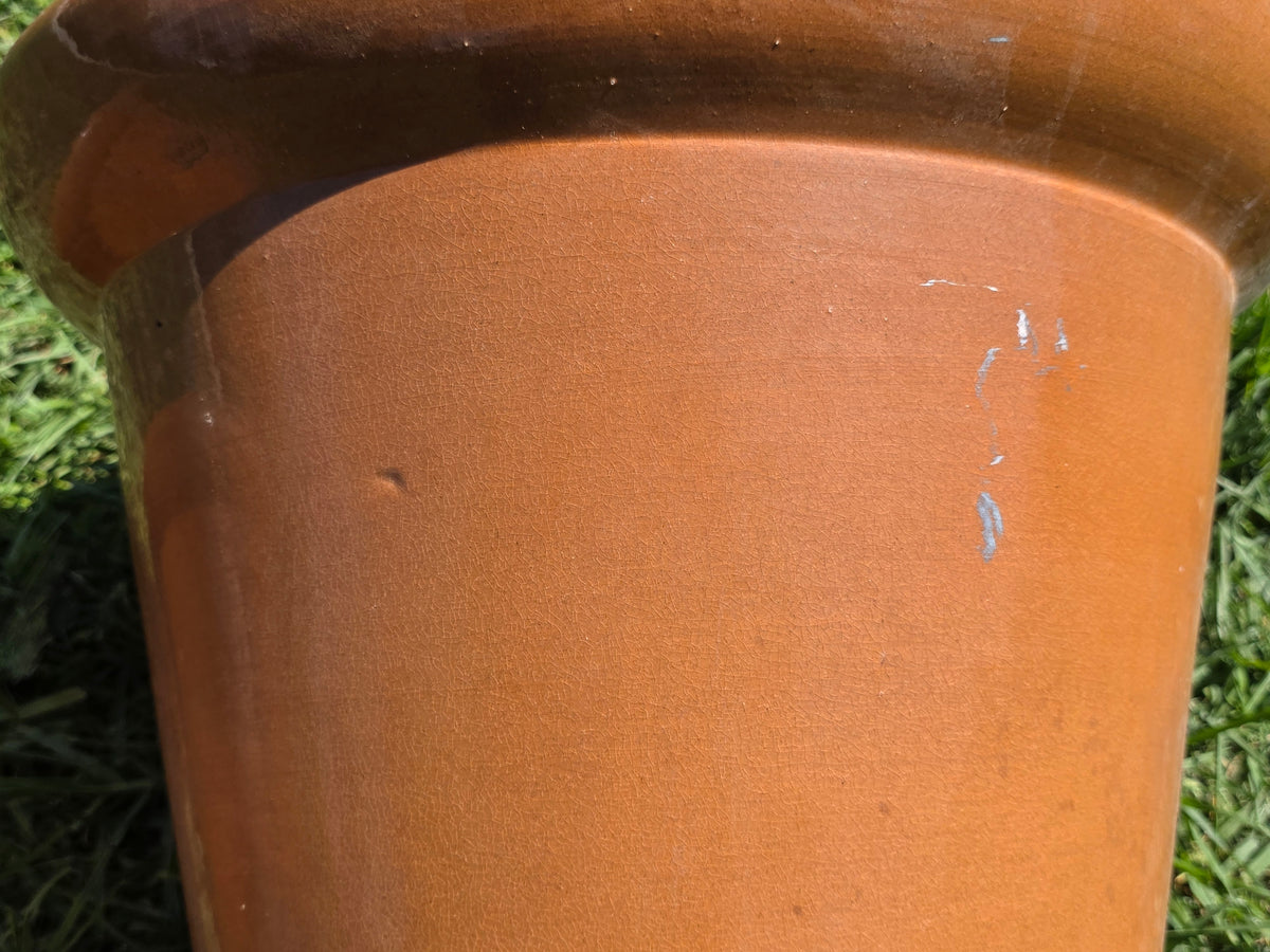 Vintage US Pottery Terracotta Planter Lot 2 Mid Century MCM Clay Flower Pot Set