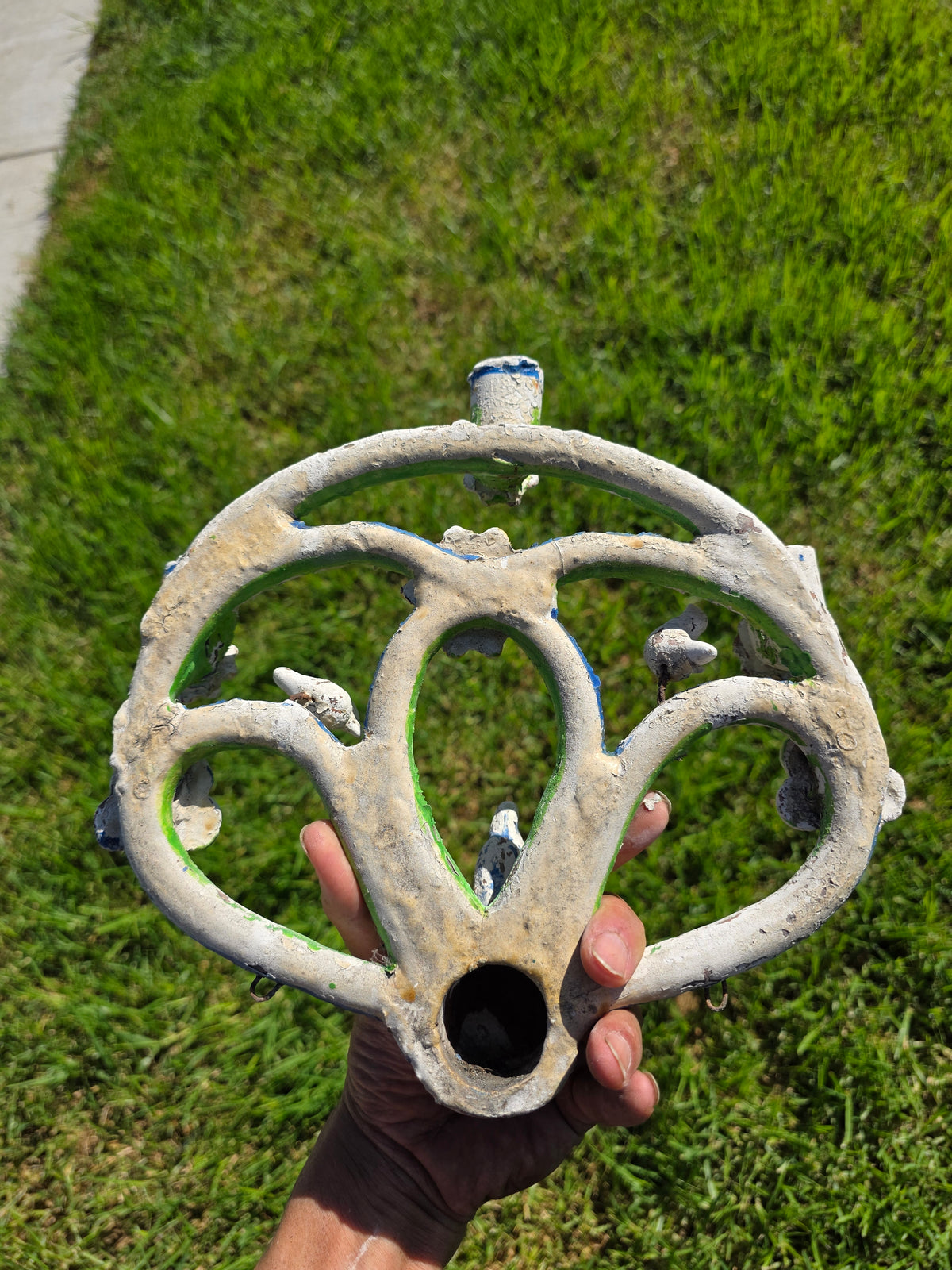 Vintage Mexican Folk Art Pottery Tree of Life Peacock Candle Holder Wall Sconce