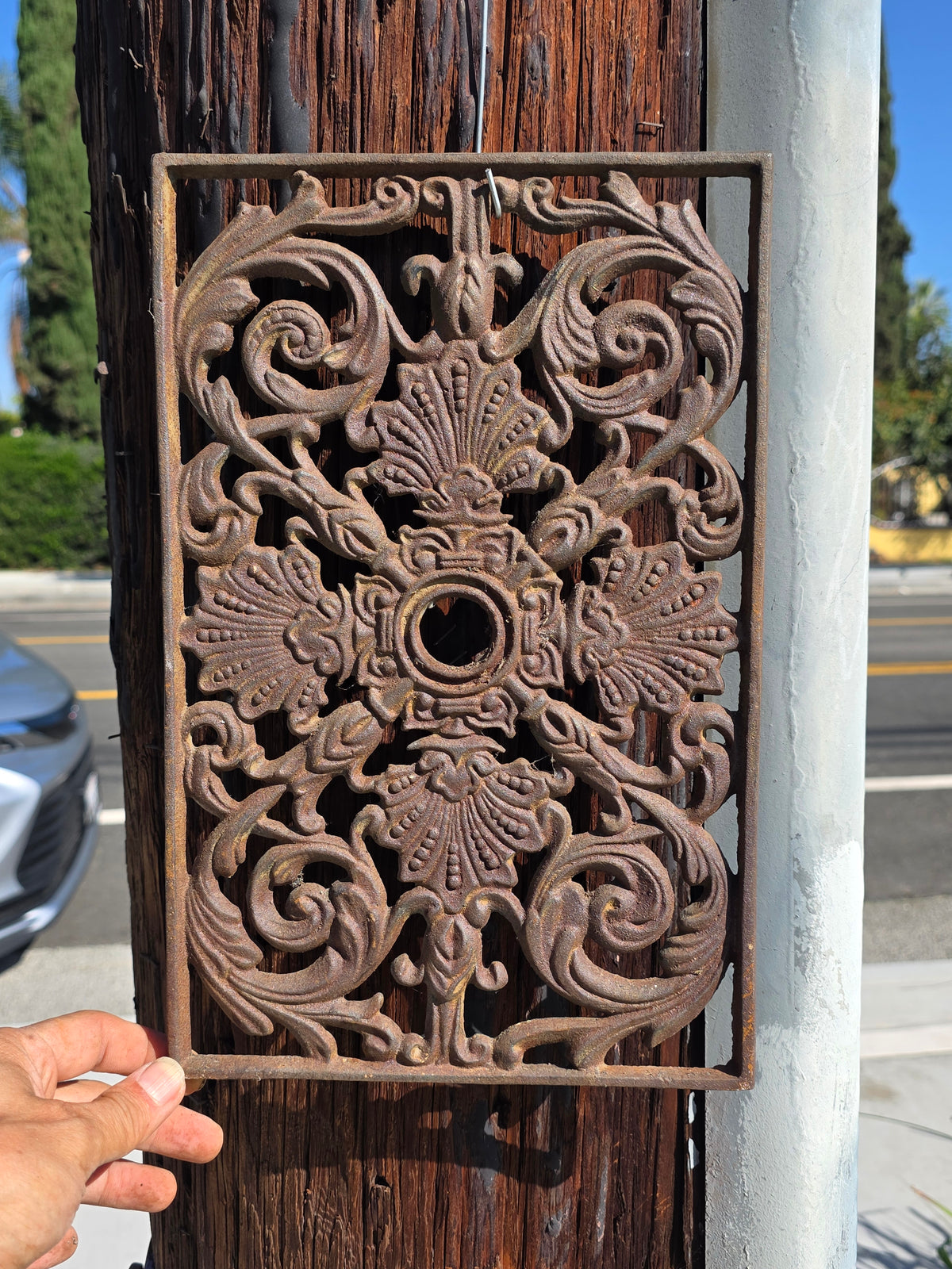 Antique Victorian Cast Iron Register Grate Heat Vent Cover Architectural Salvage