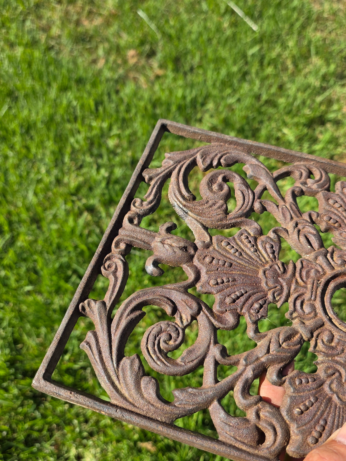 Antique Victorian Cast Iron Register Grate Heat Vent Cover Architectural Salvage