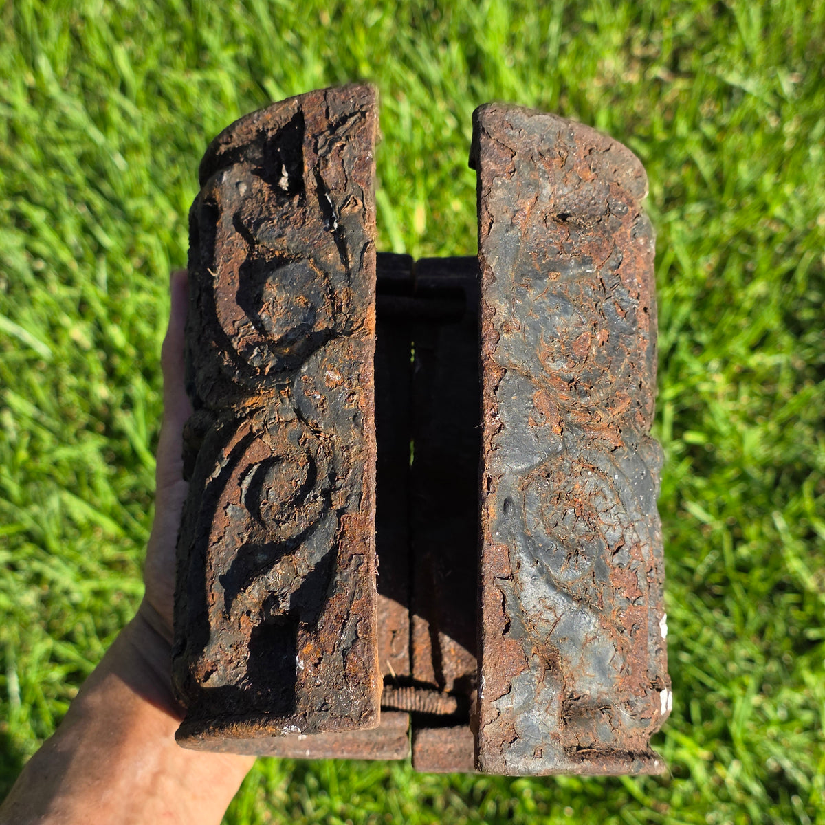 Antique Ornate Cast Iron Column Post Sleeve Wrap Floral Architectural Salvage