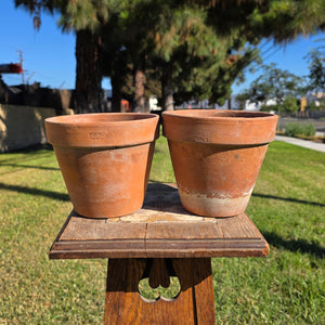 Vintage Euganea Vasi Italy Terracotta Planter Pot Set EV 16 Aged Clay Flowerpot