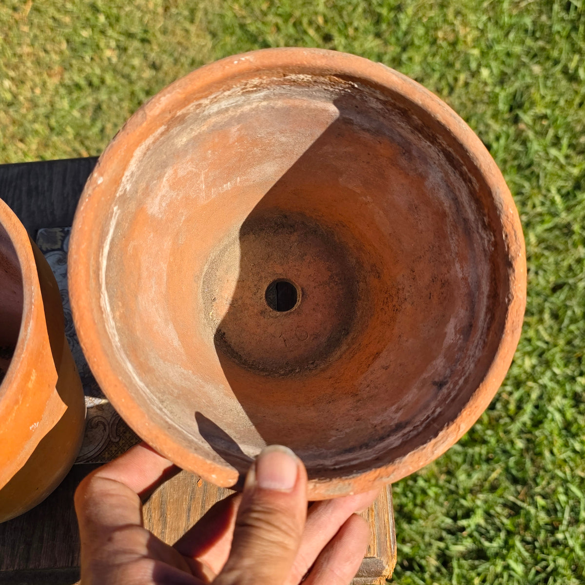 Vintage Euganea Vasi Italy Terracotta Planter Pot Set EV 16 Aged Clay Flowerpot