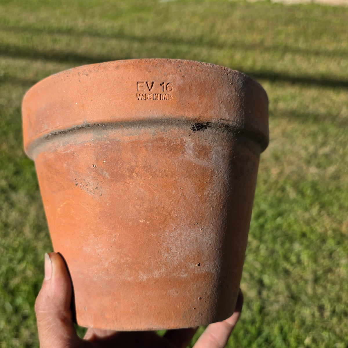 Vintage Euganea Vasi Italy Terracotta Planter Pot Set EV 16 Aged Clay Flowerpot