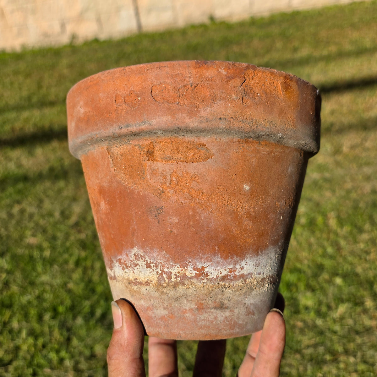 Vintage Euganea Vasi Italy Terracotta Planter Pot Set EV 16 Aged Clay Flowerpot