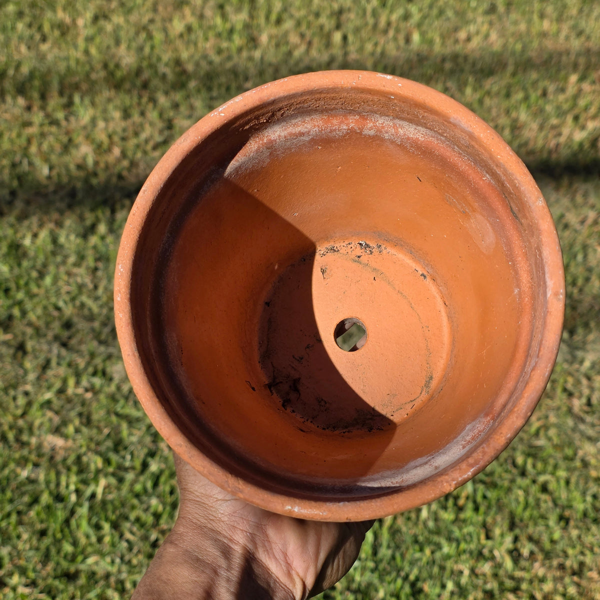 3 Vtg Euganea Vasi Italy Terracotta Planter Pot Lot EV 16 Aged Clay Flowerpot