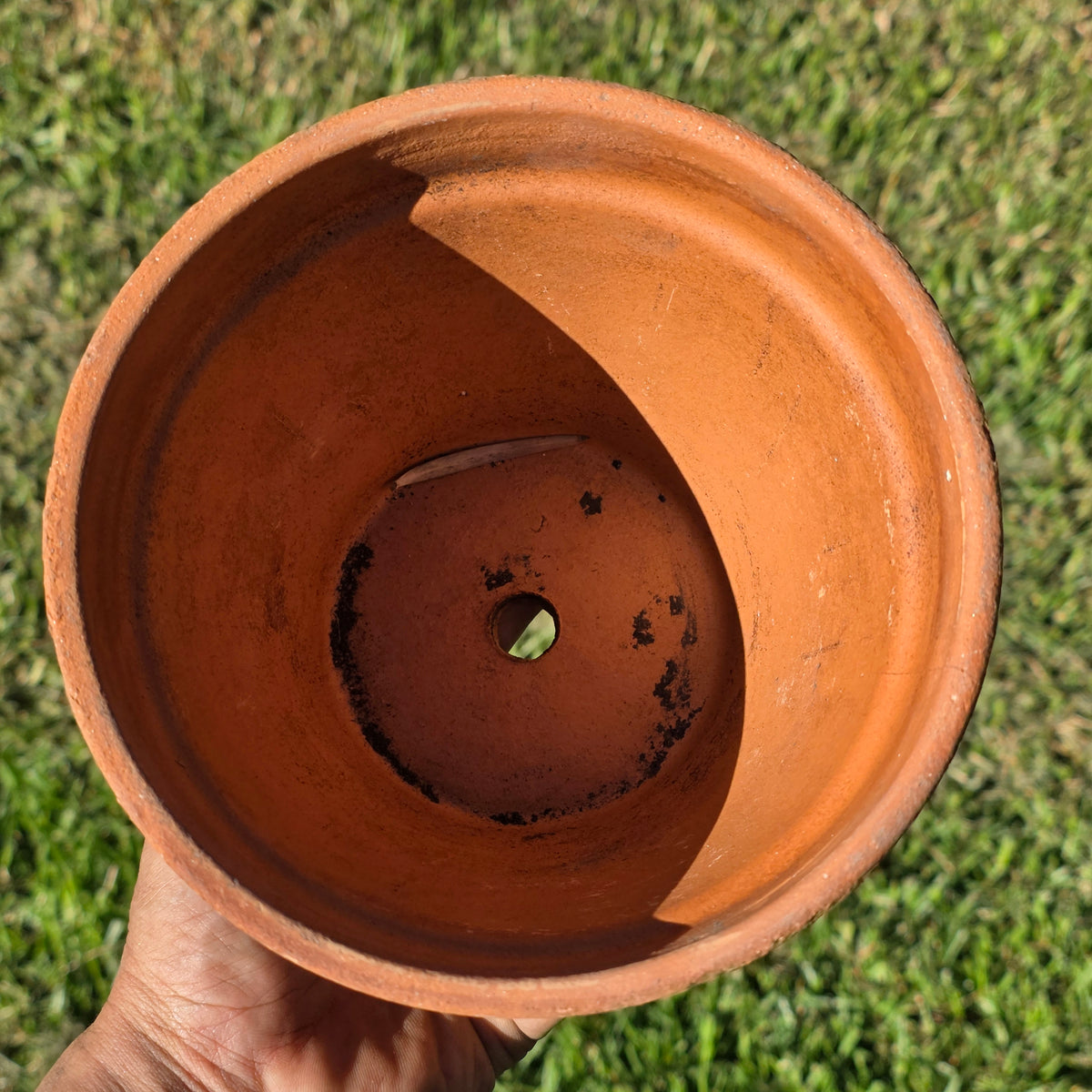 3 Vtg Euganea Vasi Italy Terracotta Planter Pot Lot EV 16 Aged Clay Flowerpot