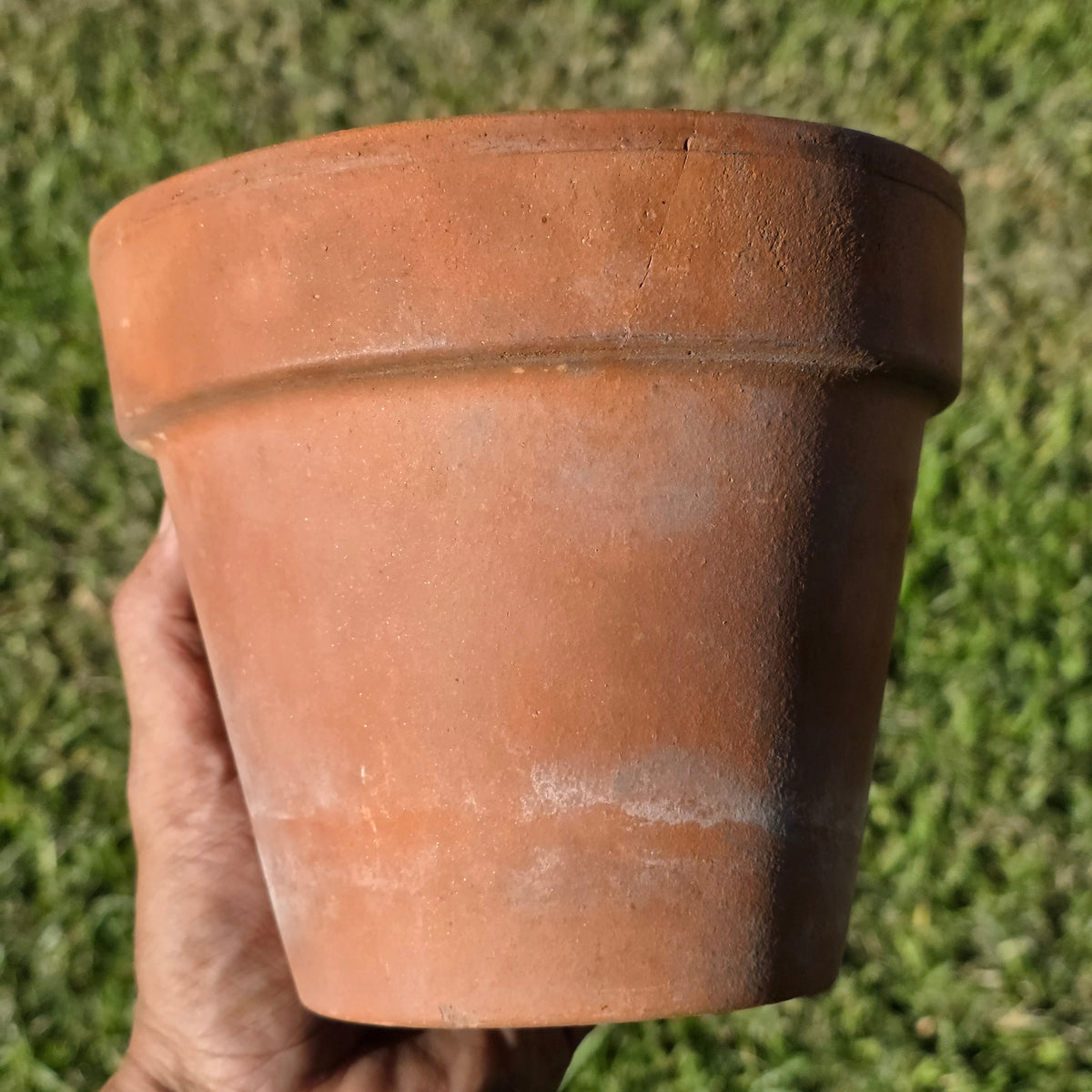 3 Vtg Euganea Vasi Italy Terracotta Planter Pot Lot EV 16 Aged Clay Flowerpot