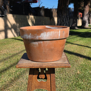 Vintage Italy Terracotta Flower Pot 10.5" Large Aged Clay Planter Patina No 27