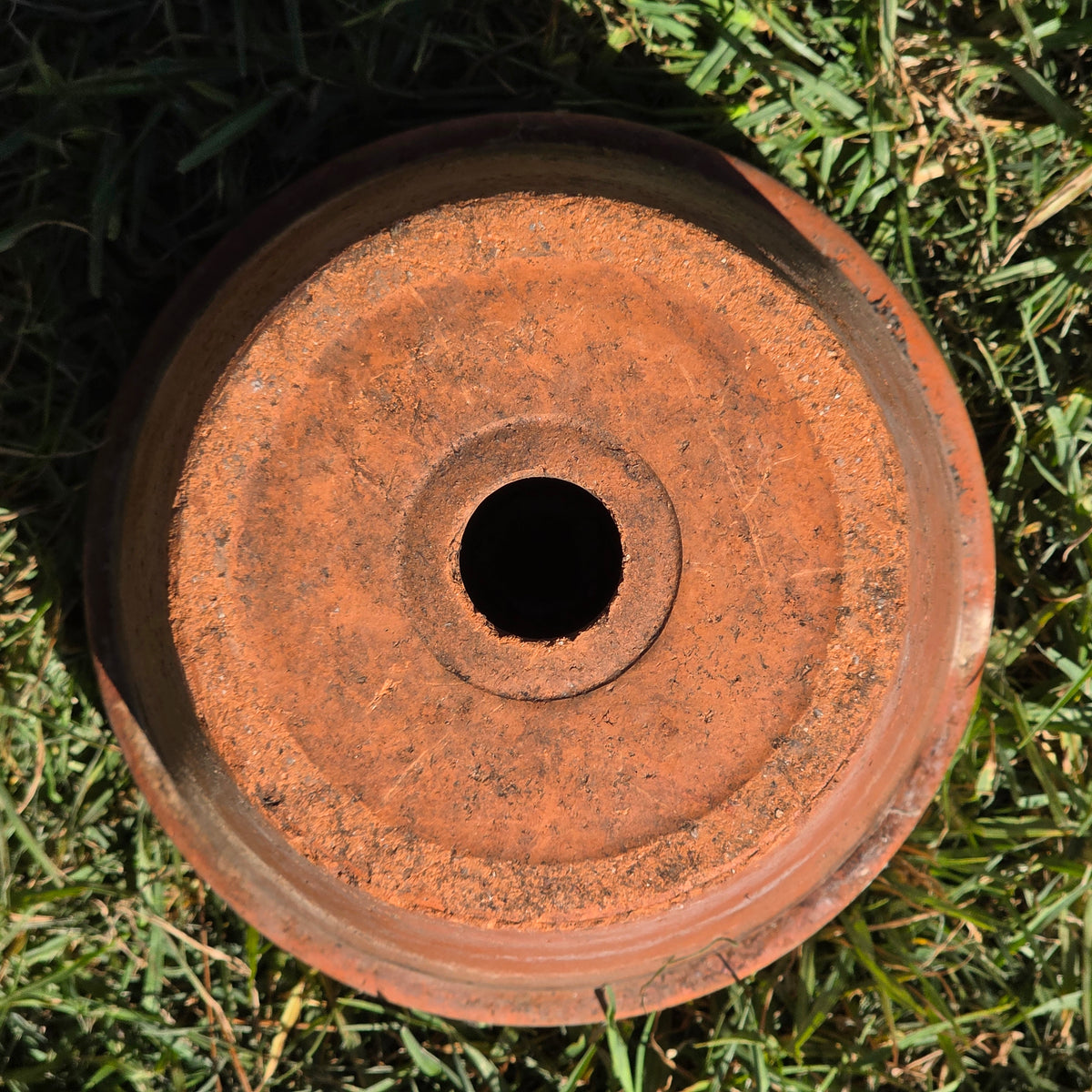 Vintage Terracotta Plant Pot 9" Weathered Clay Planter Garden Flower Aged Heavy