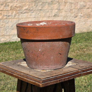 Vtg Terracotta Color Thick Round Flower Pot Heavy Composite Planter Garden 7.5"