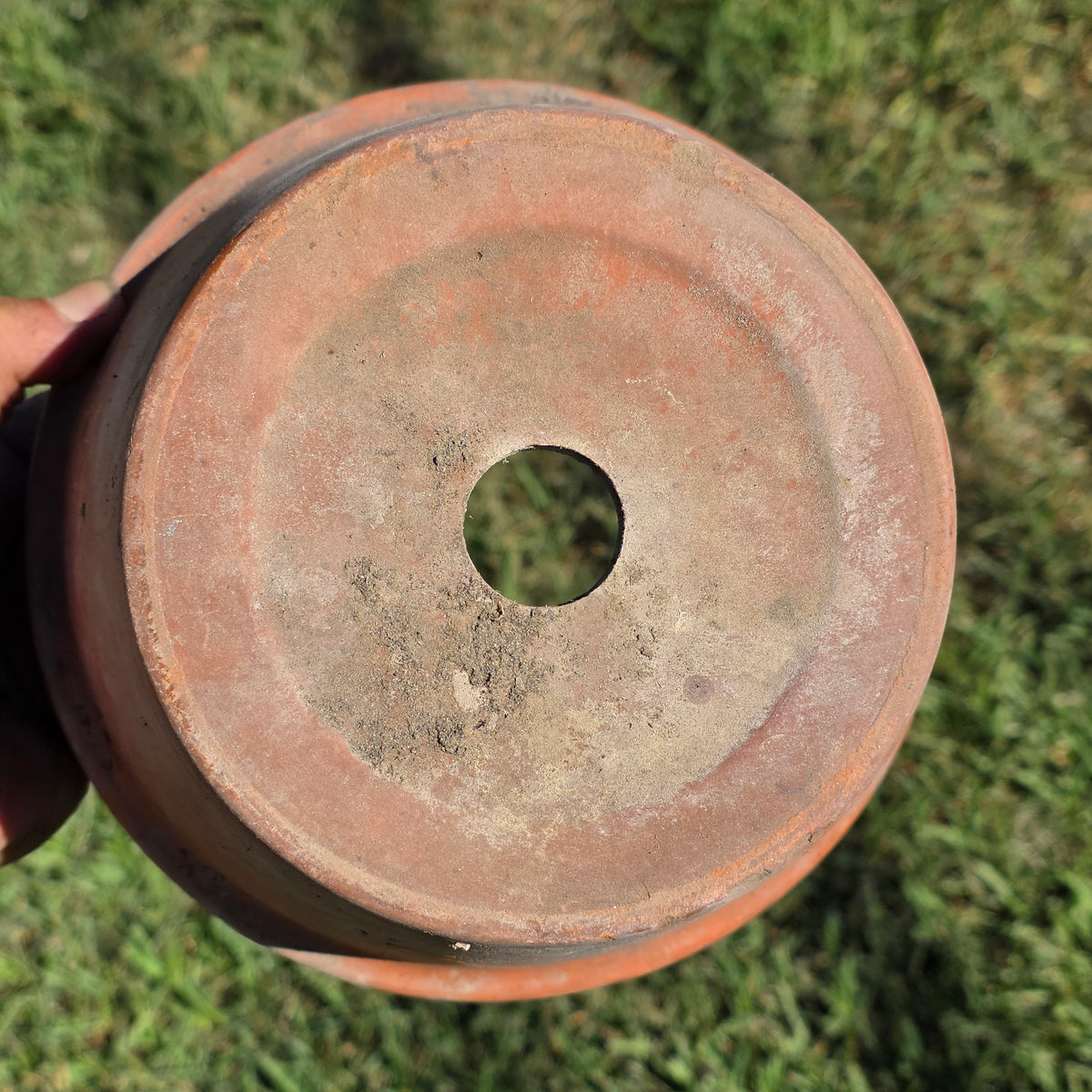 Vtg Vaserie Trevigiane Terracotta Flower Pot Italy Signed Round Planter 21 8"