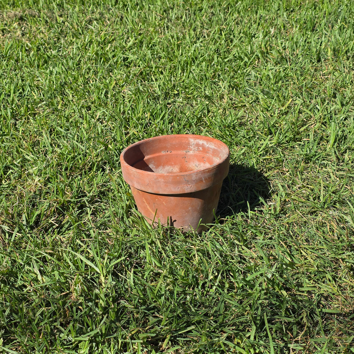 Vtg Vaserie Trevigiane Terracotta Flower Pot Italy Signed Round Planter 21 8"