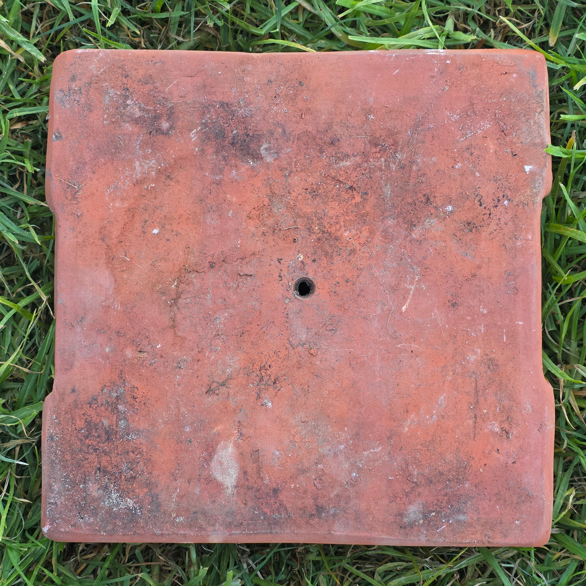 Vtg Terracotta Bonsai Pot Square Clay Planter Hand Tree Maker Mark Garden 10"