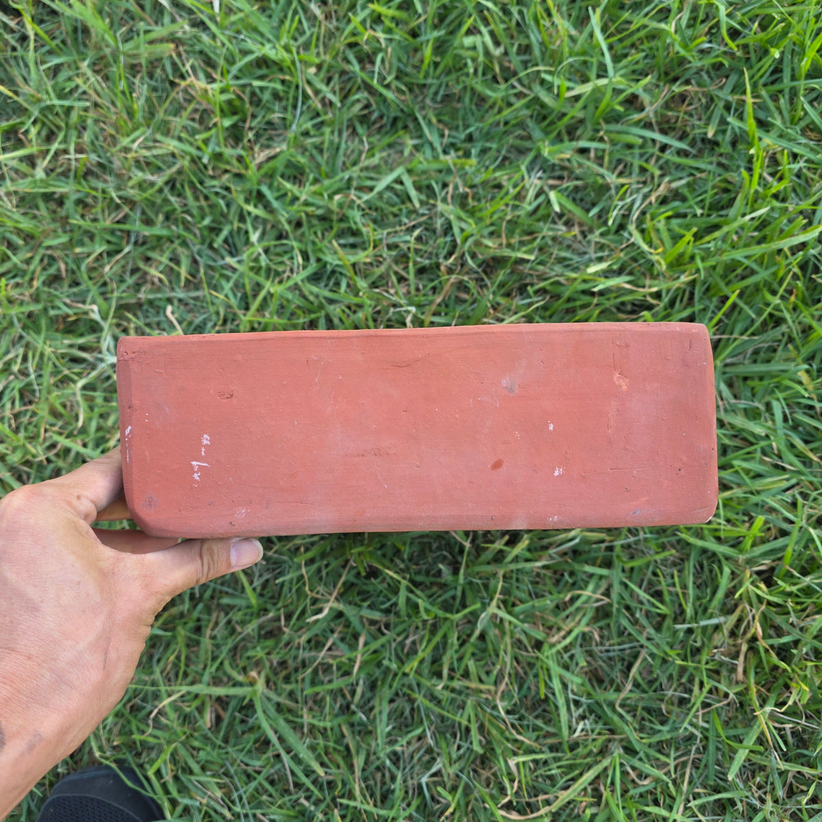 Vtg Terracotta Bonsai Pot Square Clay Planter Hand Tree Maker Mark Garden 10"