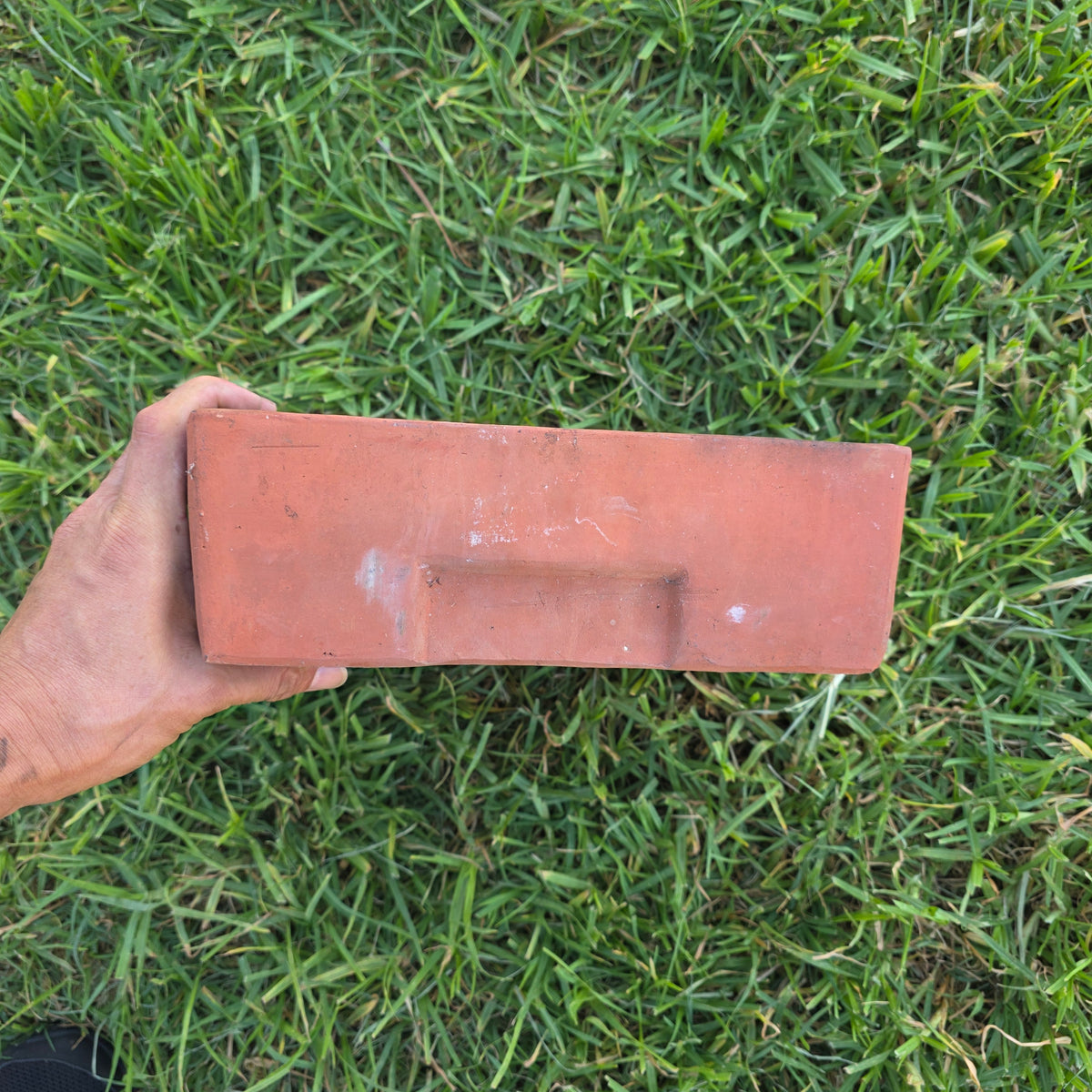 Vtg Terracotta Bonsai Pot Square Clay Planter Hand Tree Maker Mark Garden 10"