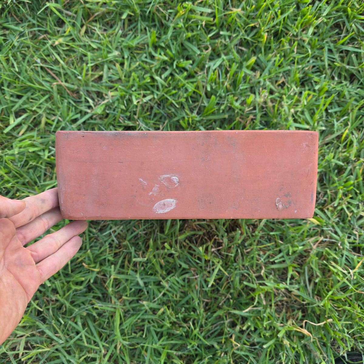 Vtg Terracotta Bonsai Pot Square Clay Planter Hand Tree Maker Mark Garden 10"