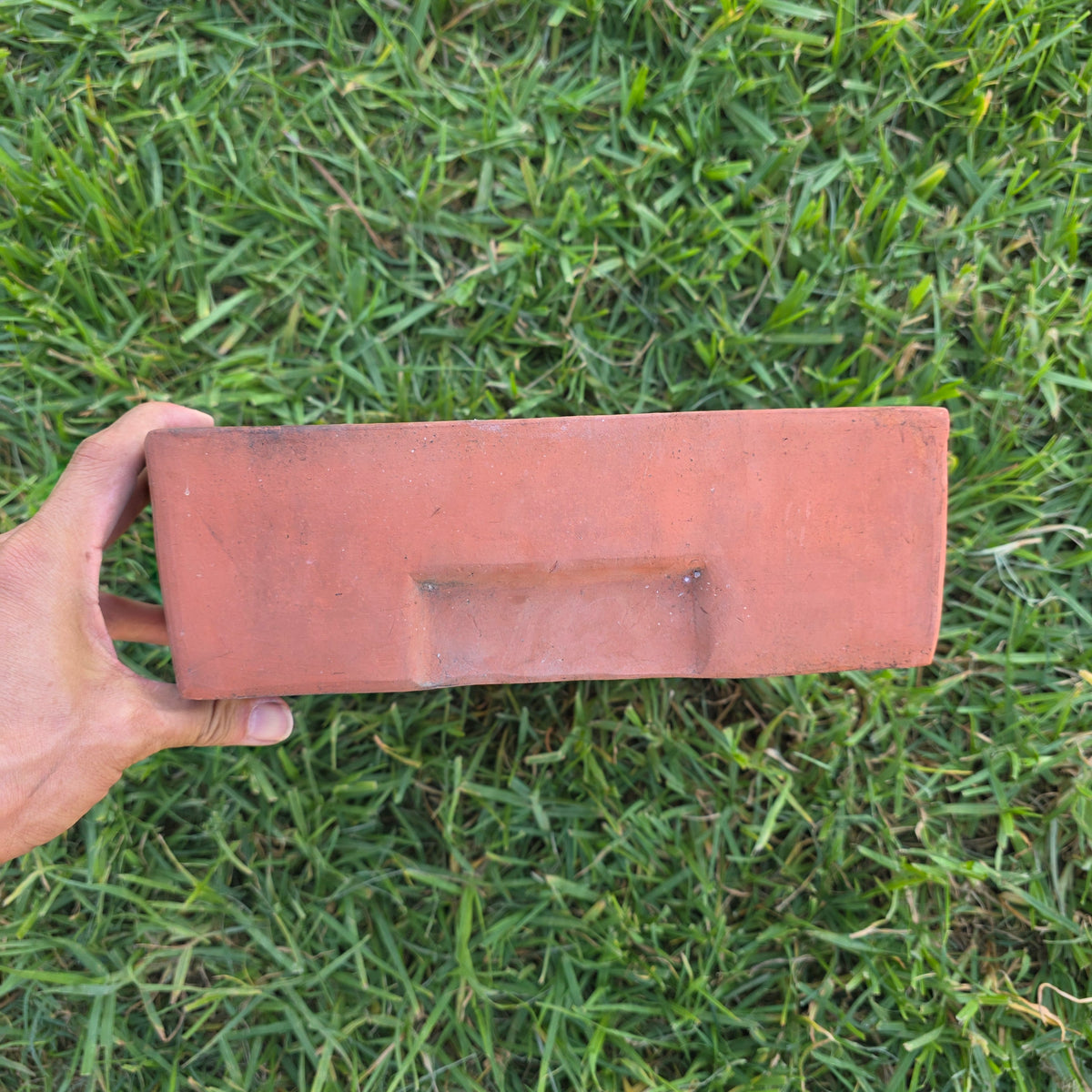 Vtg Terracotta Bonsai Pot Square Clay Planter Hand Tree Maker Mark Garden 10"