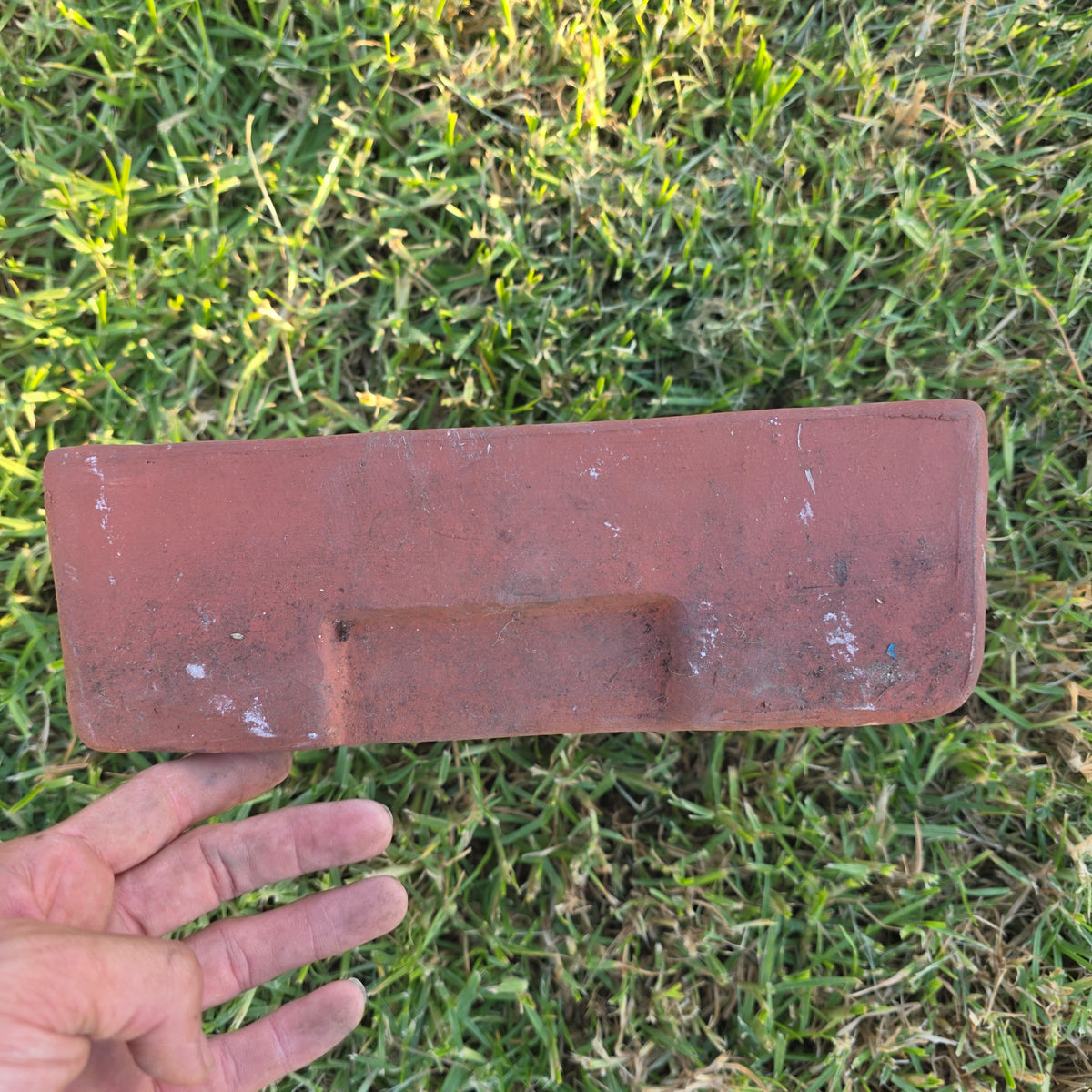 Vtg Terracotta Bonsai Pot Square Clay Planter Hand Tree Maker Mark Garden 10"