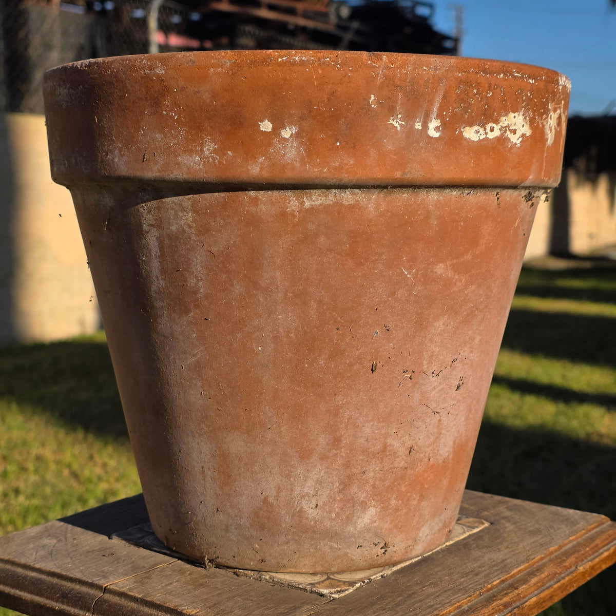 Vtg Italy Terra Cotta Planter Pot 11" Clay Earthenware Flower Decor 27 Tuscan