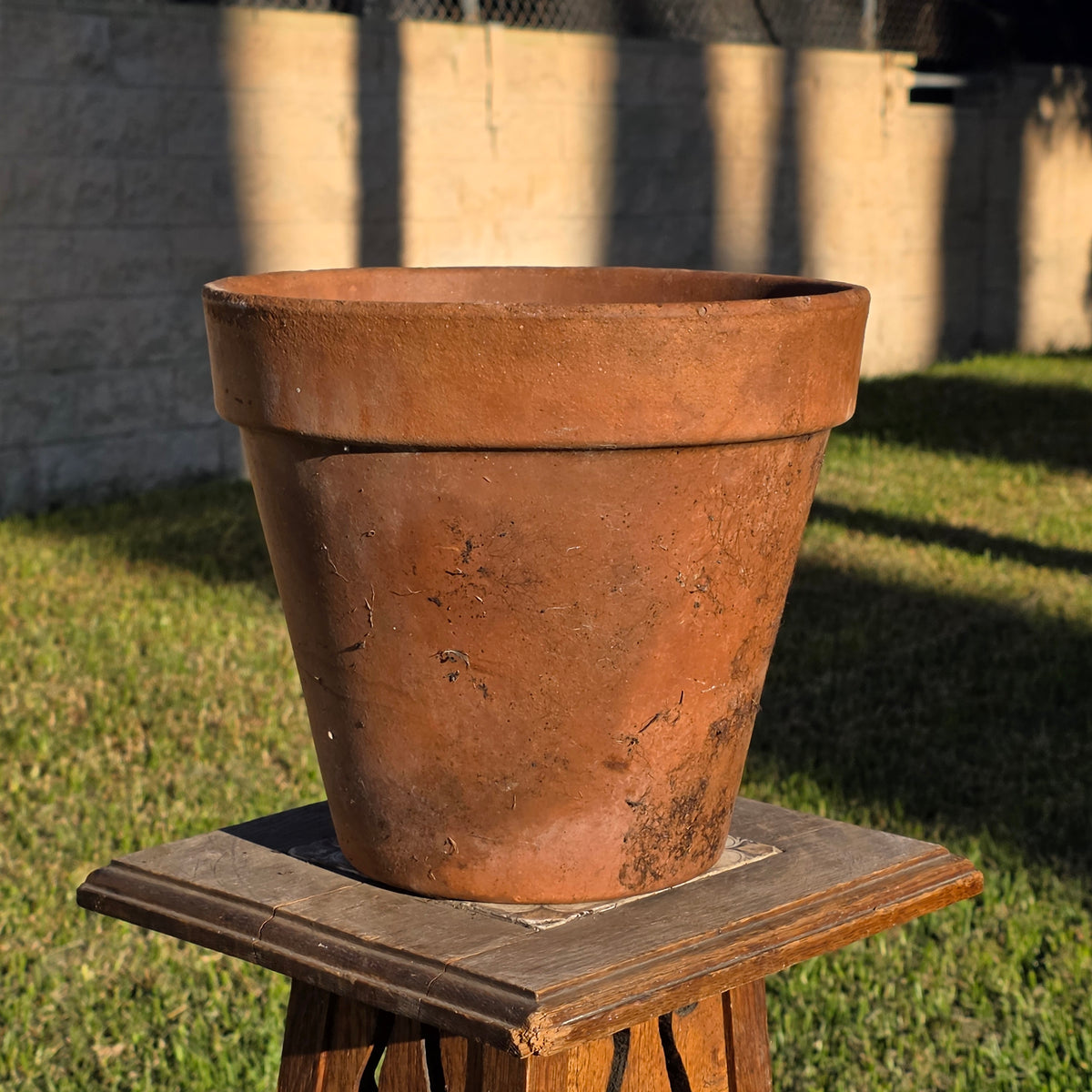 Vtg Italy Terra Cotta Planter Pot 11" Clay Earthenware Flower Decor 27 Tuscan