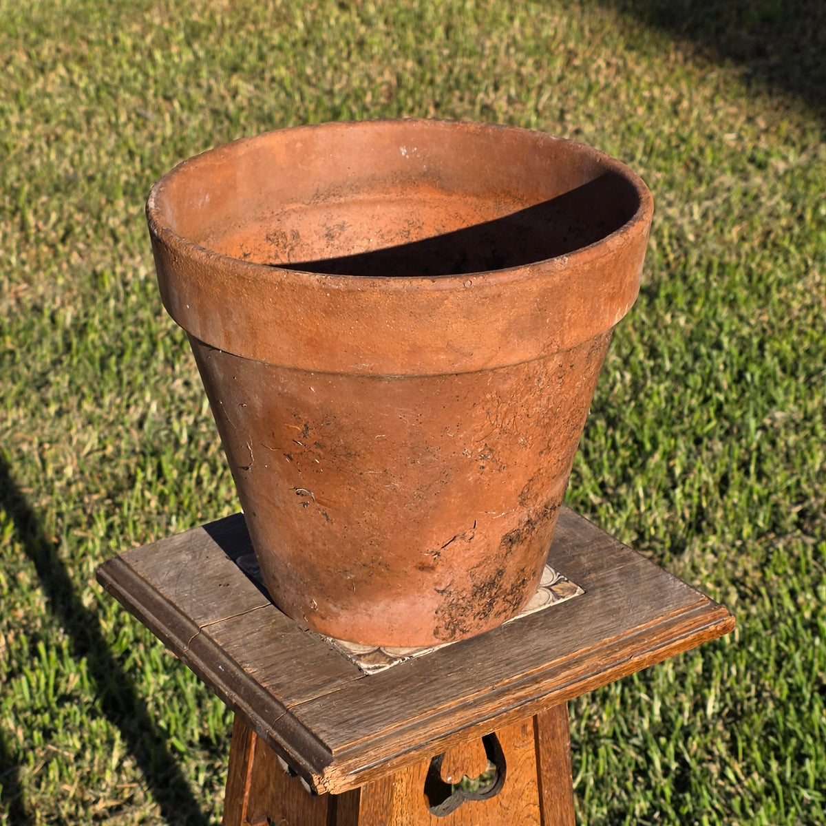 Vtg Italy Terra Cotta Planter Pot 11" Clay Earthenware Flower Decor 27 Tuscan