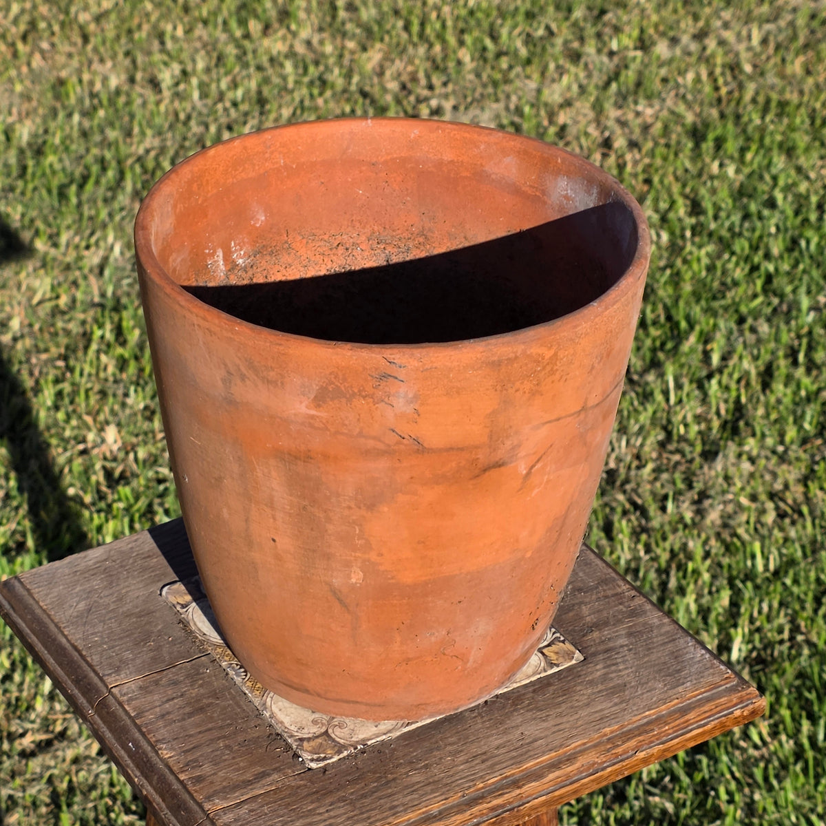 Vintage PMDI Terracotta Pot Pottery Mfg Mexico Heavy Clay Flower Planter 9"