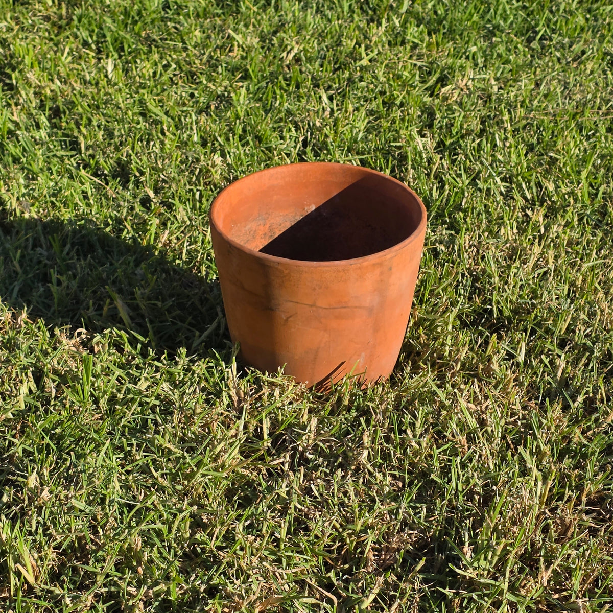 Vintage PMDI Terracotta Pot Pottery Mfg Mexico Heavy Clay Flower Planter 9"