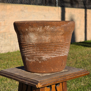 Vintage Italian Style Terracotta Ribbed Planter 10" Clay Garden Flower Pot 10lb